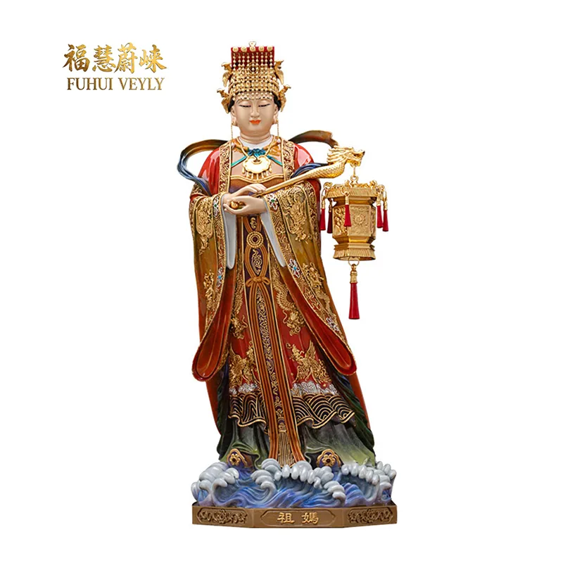 Estátua de Mazu em bronze fundido