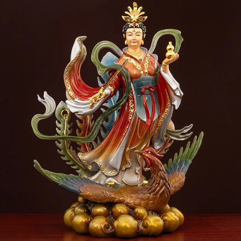 Estátua de Jiutian Xuannv da espada da fênix do altar sagrado