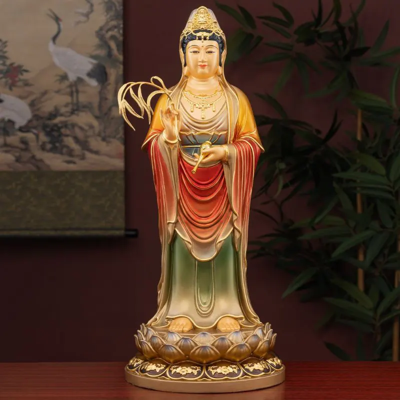 Estátua de Buda de Lótus Guanyin Bodhisattva em pé